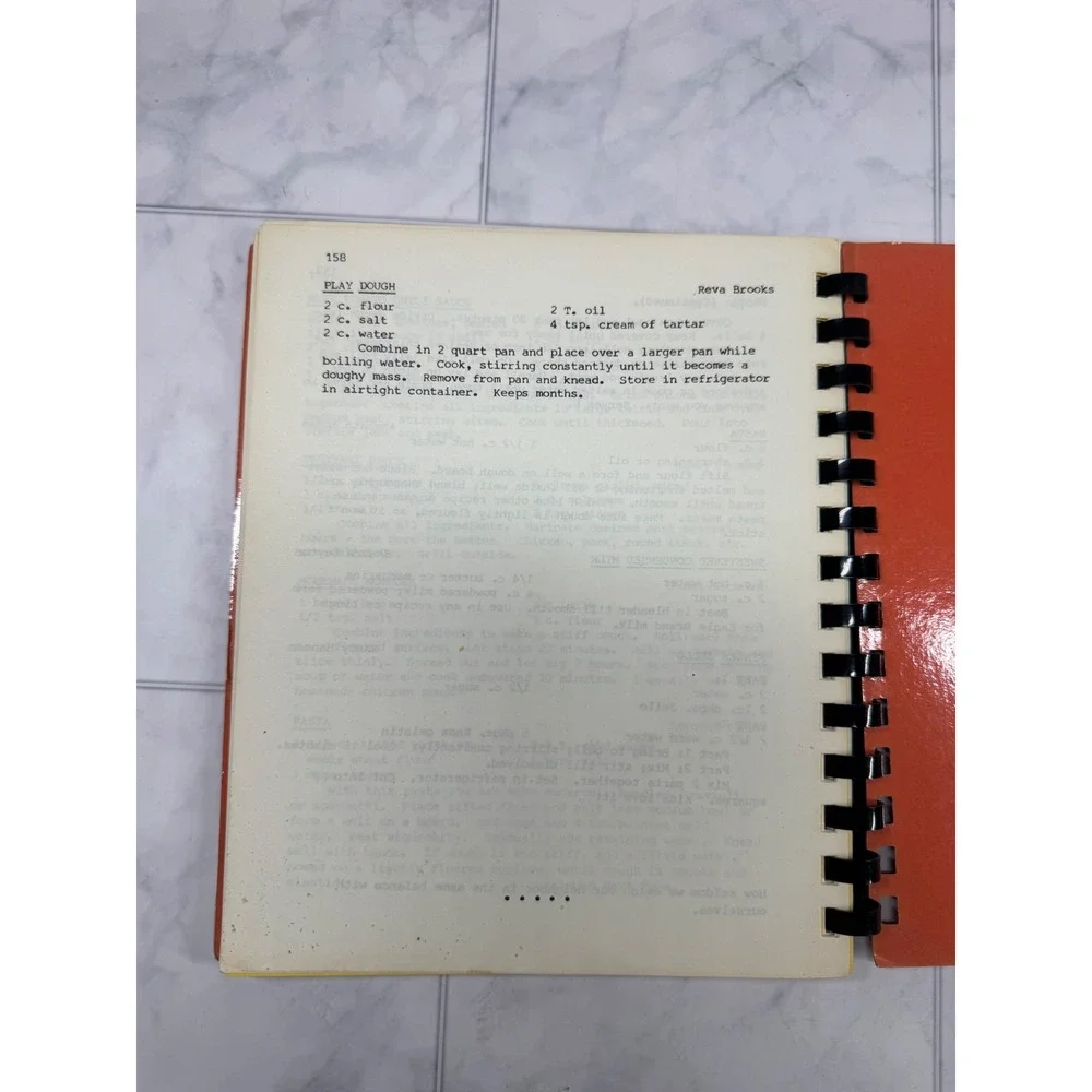 Vintage 1980 Coolidge Ward Relief Society Cookbook LDS Community Recipes Orange